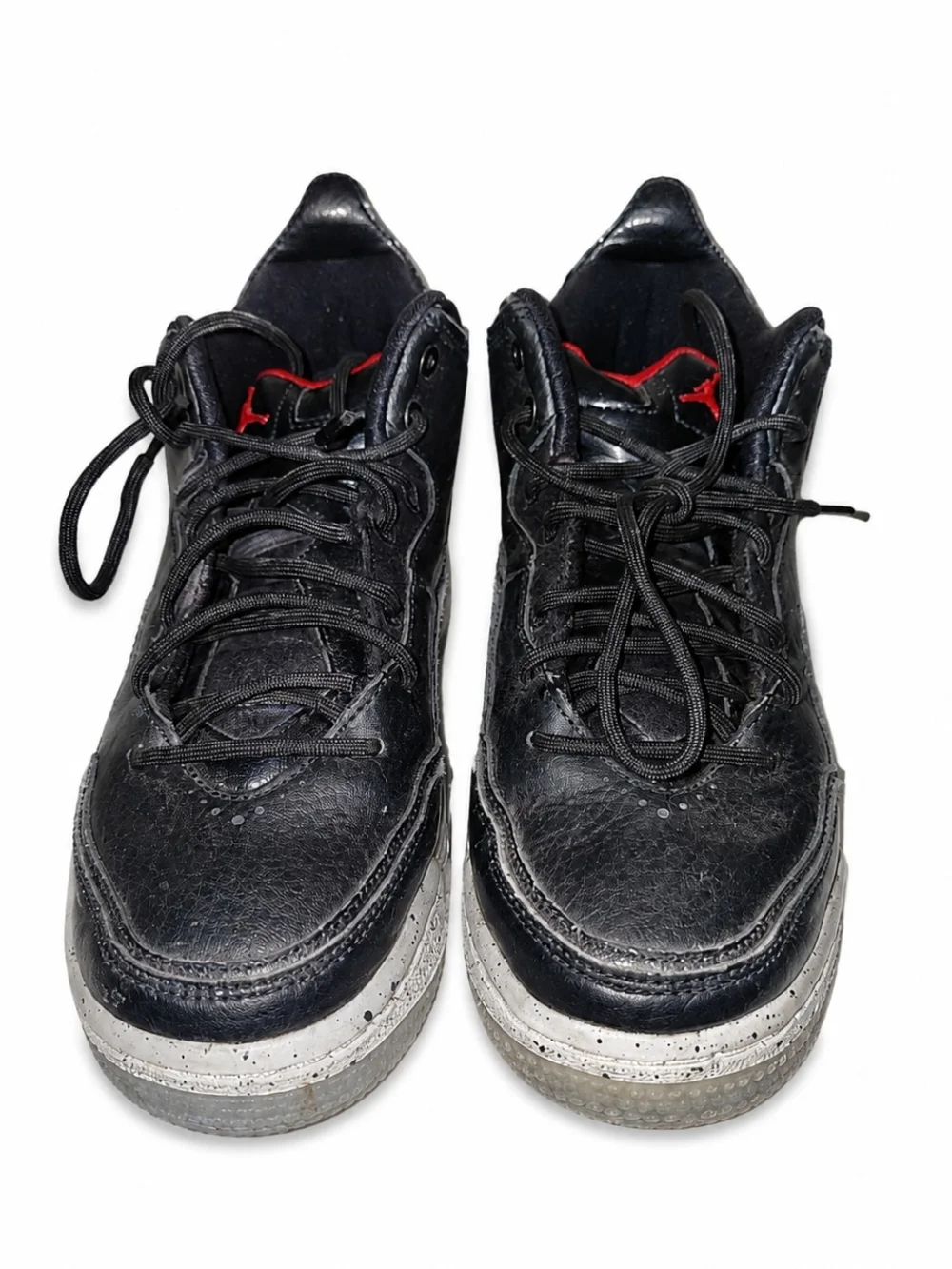 Jordan Men's Black and Red High-Top Basketball Sneakers